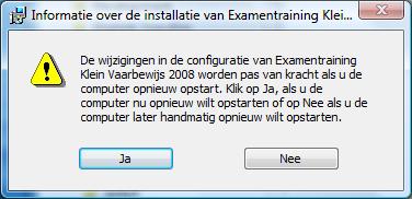 Opnieuw opstarten?