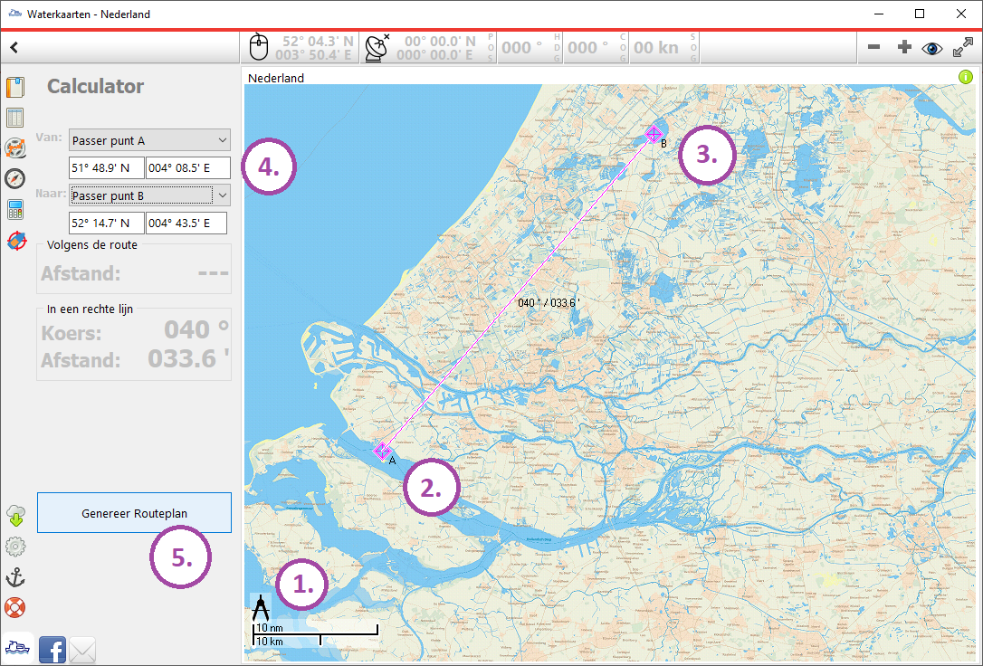 Routeplanner gebruiken